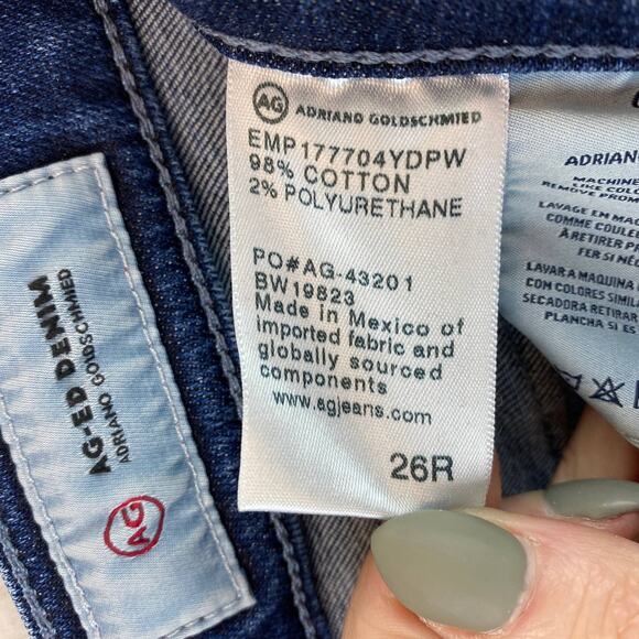 Adriano Goldschmied 4 Years Deep Willow Blue Farrah Skinny Ankle Jeans Size 26R - Picture 11 of 13